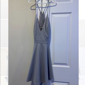 Altar'd State Gray Strappy Dress
